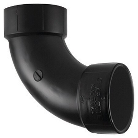 Charlotte Pipe And Foundry Charlotte Pipe 1-1/2 in. Hub X 1-1/2 in. D Hub ABS 90 Degree Elbow ABS003040600